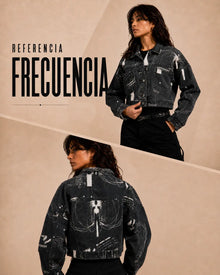 CHAQUETA MURREN: JEAN OVERSIZE ESTAMPADA
