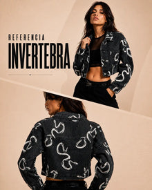 CHAQUETA MURREN: JEAN OVERSIZE ESTAMPADA