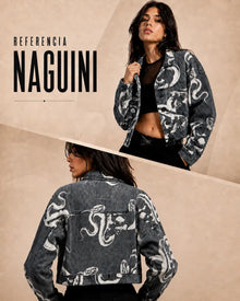 CHAQUETA MURREN: JEAN OVERSIZE ESTAMPADA